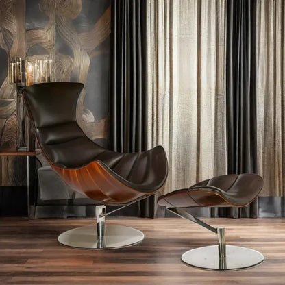Sessel Creme – Moderner Polstersessel mit Holz-Edelstahl-Rahmen & Stoffbezug fuer Wohnzimmer & Schlafzimmer