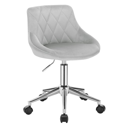 Ergonomischer Bürostuhl Samt Höhenverstellung & Rollen – Moderner Drehstuhl für Home-Office