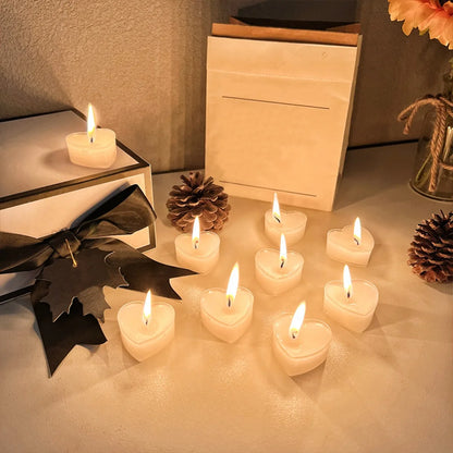 Herz Duftkerzen 9er Set – Romantische Teelichter für Antrag, Hochzeit & Valentinstag