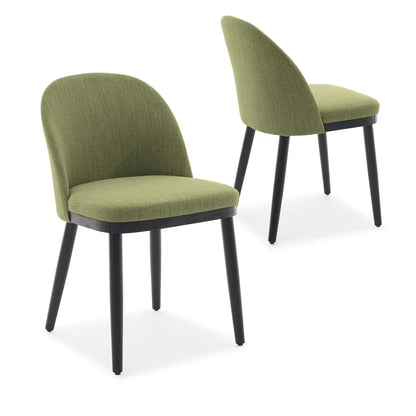 Barhocker 2er Set Beige mit Hoher Rückenlehne – Elegante Gepolsterte Esstischstühle Stoff