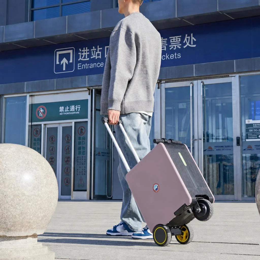 Elektrischer Koffer 20 Zoll Smart Trolley mit TSA Schloss – Motorkoffer fuer Flughafen & Handgepaeck