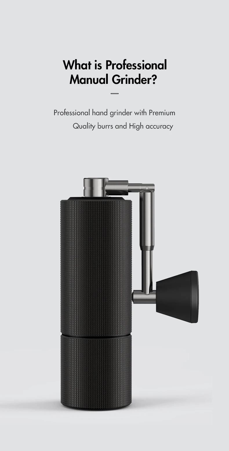 Manuelle Kaffeemühle TIMEMORE C3s Pro – Premium Edelstahl Handmühle mit Klappgriff