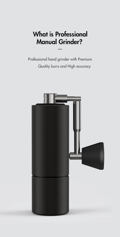 Manuelle Kaffeemühle TIMEMORE C3s Pro – Premium Edelstahl Handmühle mit Klappgriff