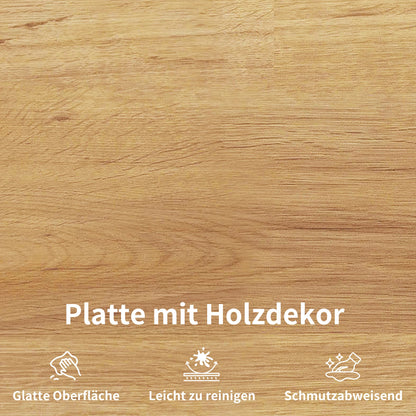 Barhocker 2er Set 150kg – Kompakter Tresenstuhl aus Metall & Holzoptik mit Doppelter Fussstuetze