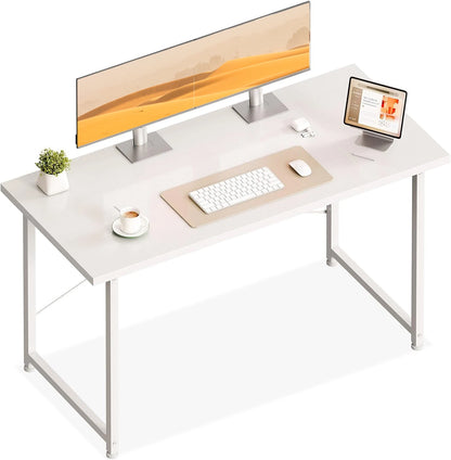 Schreibtisch im Industriestil 120 cm – Stabiler Computertisch mit X-Strebe Braun