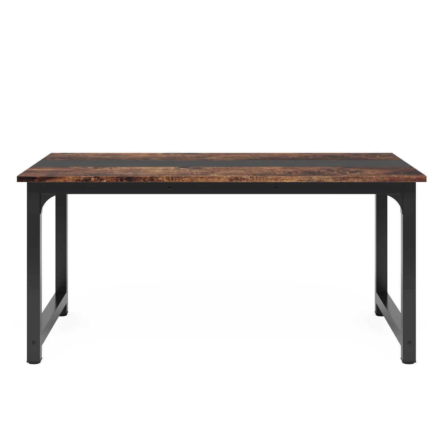 Esstisch Holzoptik Schwarz 160x80cm – Moderner Küchentisch aus Holz & Metall für 6 Personen