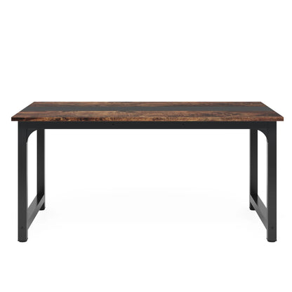 Esstisch Holzoptik Schwarz 160x80cm – Moderner Küchentisch aus Holz & Metall für 6 Personen