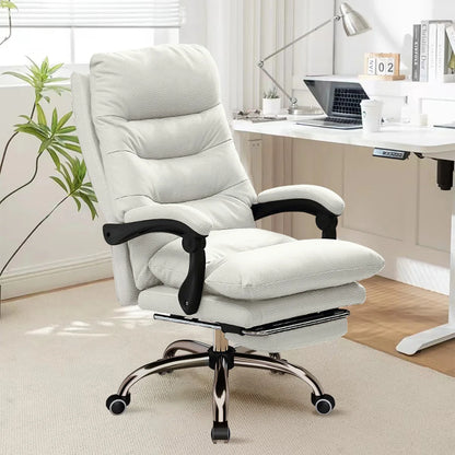 Buerostuhl Ergonomisch Schwarz – Netz Drehstuhl mit Fussstütze & Verstellbarer Lendenstuetze fuer Schreibtisch & Homeoffice