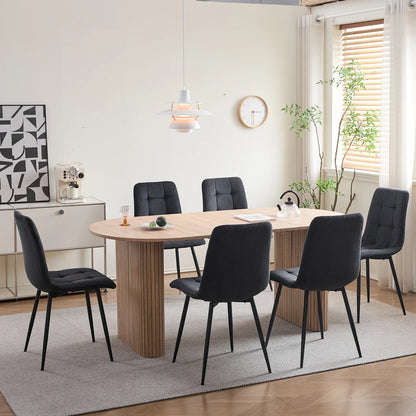 Polsterstühle Cord 2er Set Grau – Moderne Esszimmerstühle mit Metallbeinen für Küche & Wohnzimmer