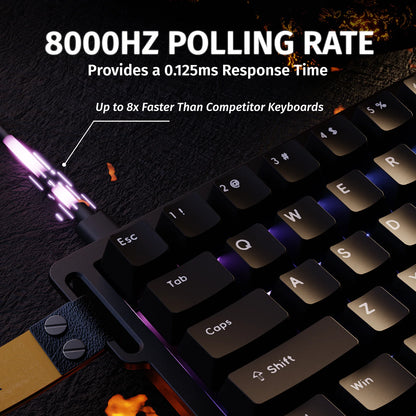 Gaming Tastatur Magnetisch 60% – Attack Shark X68 HE Rapid Trigger RGB Gaming Keyboard mit 8000Hz