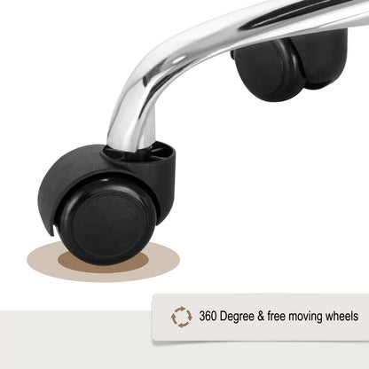 Höhenverstellbarer Rollhocker Samt Dunkelgrau – Ergonomischer Arbeitshocker mit Rückenlehne