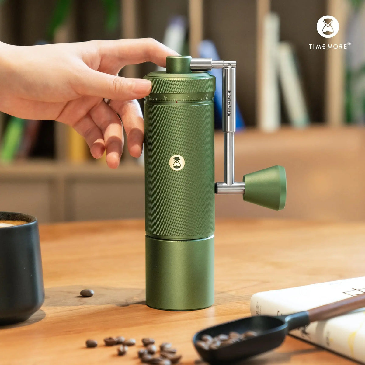 TIMEMORE S3 Manuelle Kaffeemühle – Premium Edelstahl Handmühle mit Präzisions-Mahlwerk