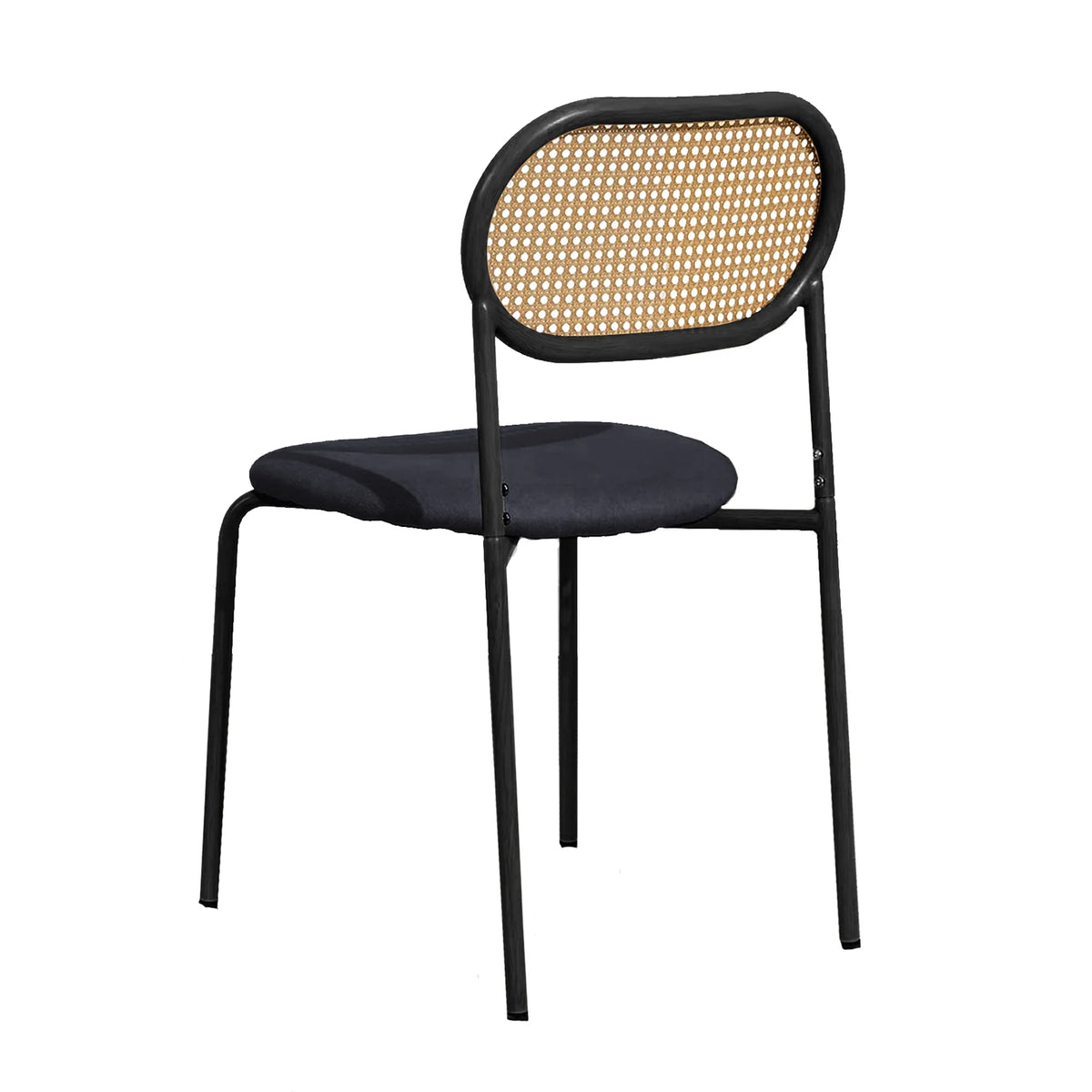 Esszimmerstuhl 2er Set Rattan – Modernes Polsterstuhl Set im Landhausstil mit Metallbeinen bis 150kg