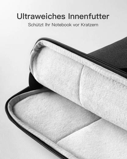 Laptoptasche 15,6 Zoll mit Zubehoertasche – Wasserdichte Notebook Schutzhülle für MacBook & Laptop