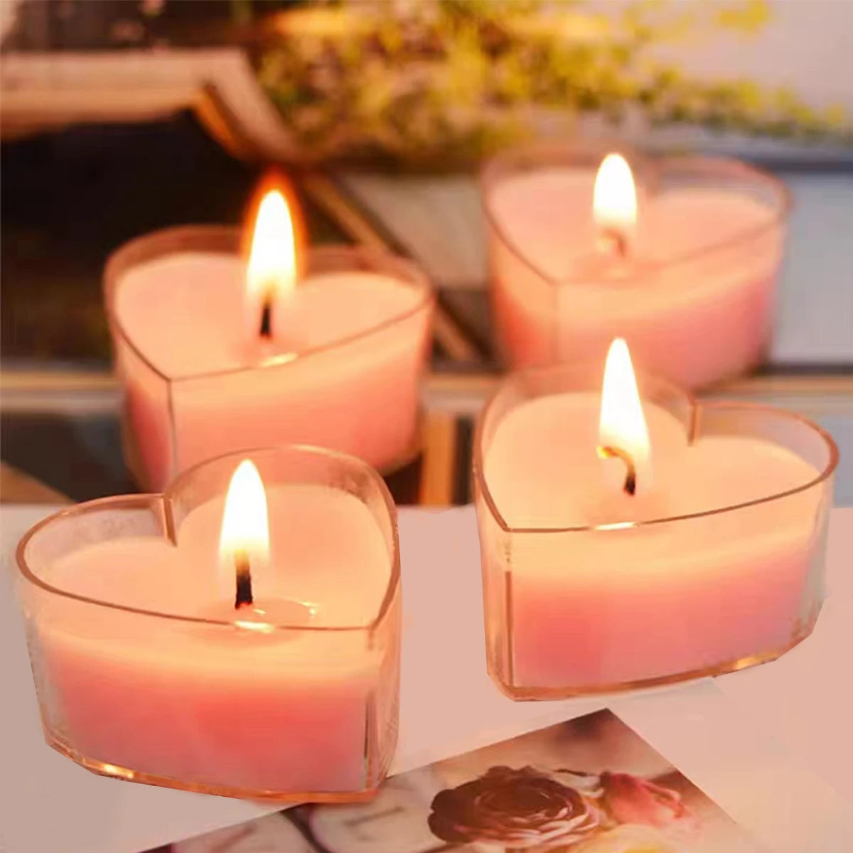 Herz Duftkerzen 9er Set – Romantische Teelichter für Antrag, Hochzeit & Valentinstag