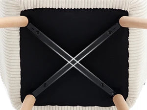 Esszimmerstuhl 2er Set Cord – Modernes Polsterstuhl Set mit Massivholzbeinen & Armlehne