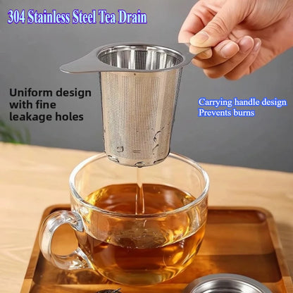 Edelstahl Teeseiher mit Silikondeckel – Feines Tee & Kaffeesieb für Tassen & Kannen