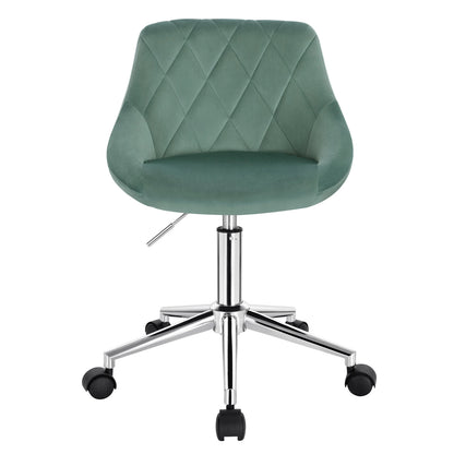 Ergonomischer Bürostuhl Samt Höhenverstellung & Rollen – Moderner Drehstuhl für Home-Office
