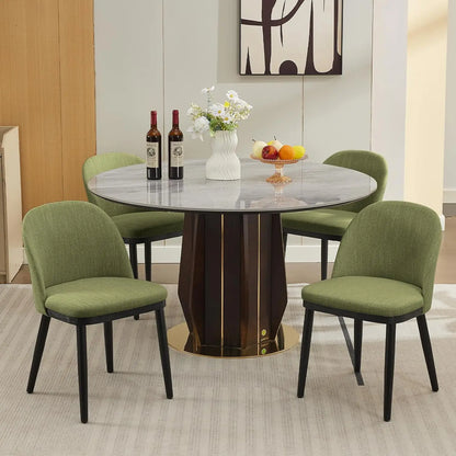 Barhocker 2er Set Beige mit Hoher Rückenlehne – Elegante Gepolsterte Esstischstühle Stoff
