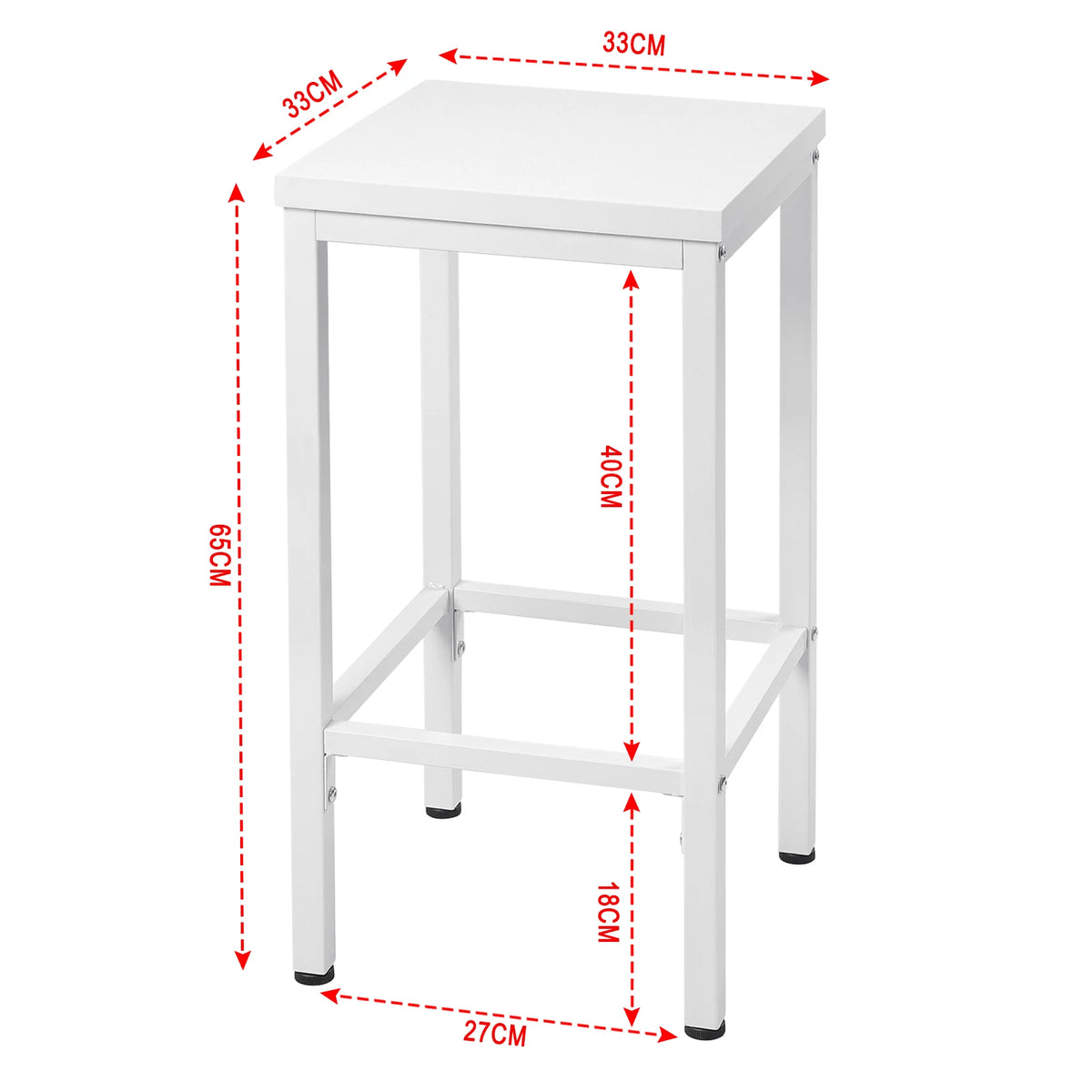 Barhocker 2er Set Industrie-Design 65cm – Kompakter Tresenstuhl aus Metall & Holz bis 120kg