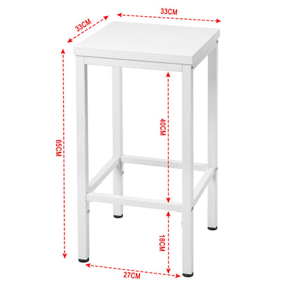 Barhocker 2er Set Industrie-Design 65cm – Kompakter Tresenstuhl aus Metall & Holz bis 120kg