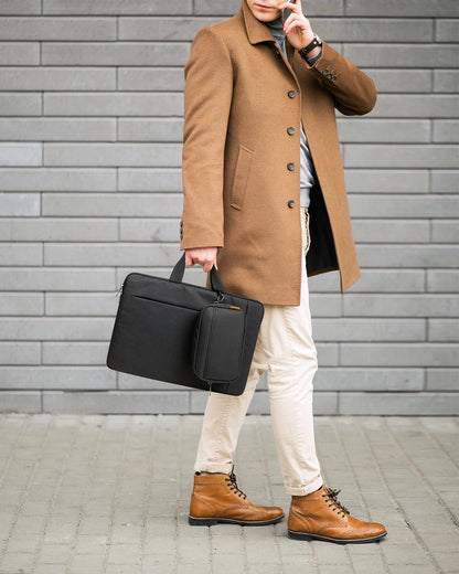 Laptoptasche 15,6 Zoll mit Zubehoertasche – Wasserdichte Notebook Schutzhülle für MacBook & Laptop