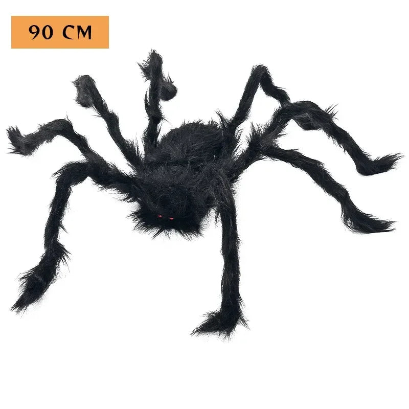 Riesige Halloween Spinne Deko Plüsch – Gruselige Spinnen Requisite für Indoor & Outdoor