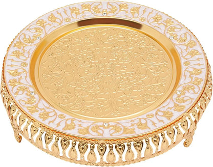 Orientales Tee-Set Vintage Gold & Blau 8-teilig – Edles Teeservice mit Serviertablett