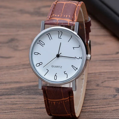 Herren Armbanduhr Schwarz Lederarmband – Minimalistische Analog Quarz Uhr