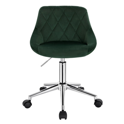 Ergonomischer Bürostuhl Samt Höhenverstellung & Rollen – Moderner Drehstuhl für Home-Office