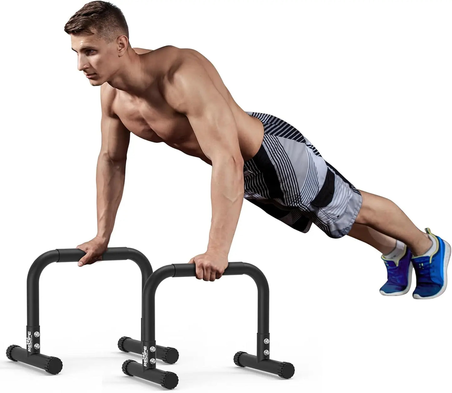 Minibarren Parallettes 36cm – Robustes Liegestützgriffe Set aus Stahl bis 180kg