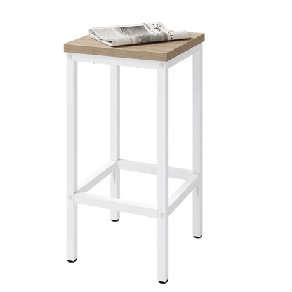 Barhocker 2er Set Industrie-Design 65cm – Kompakter Tresenstuhl aus Metall & Holz bis 120kg