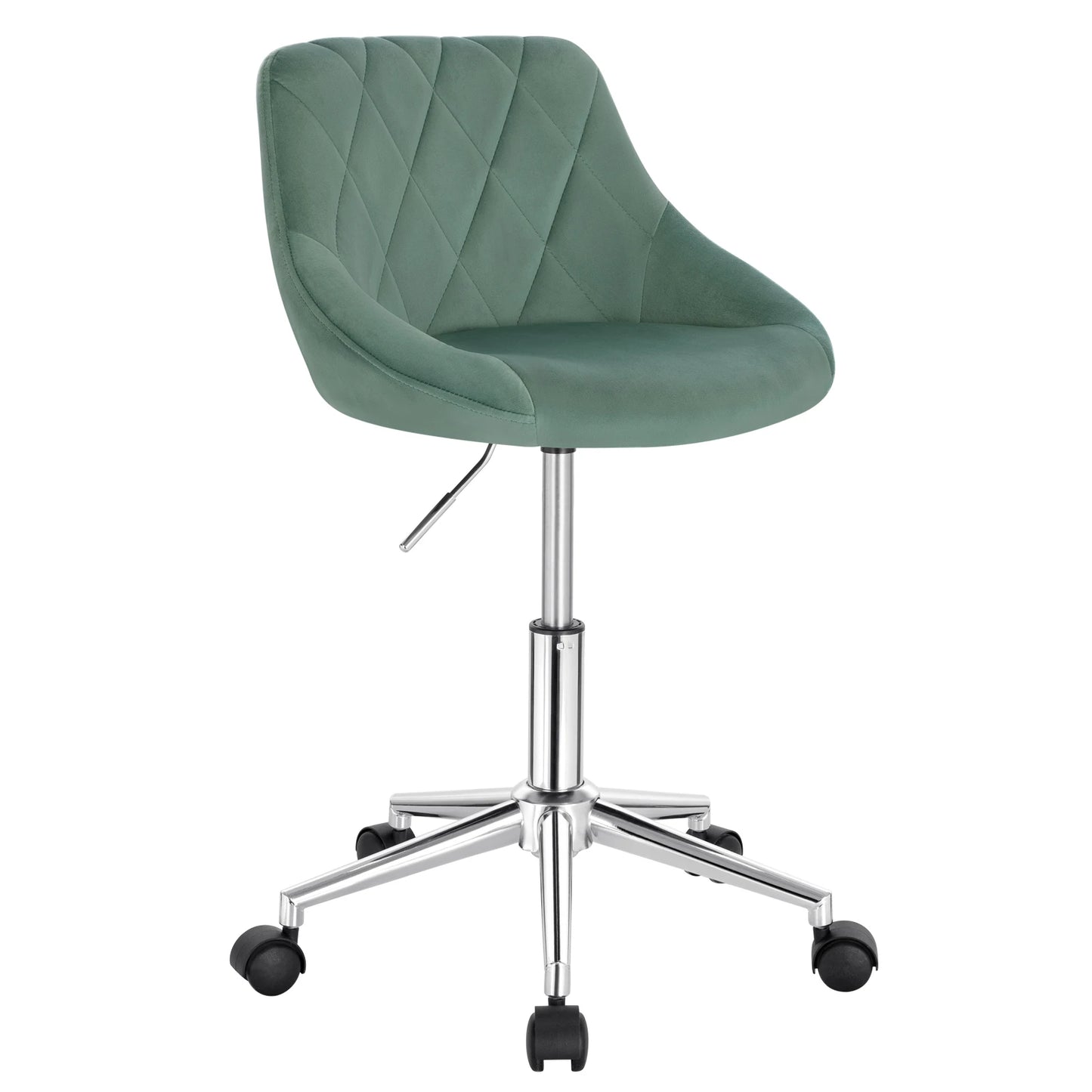 Ergonomischer Bürostuhl Samt Höhenverstellung & Rollen – Moderner Drehstuhl für Home-Office