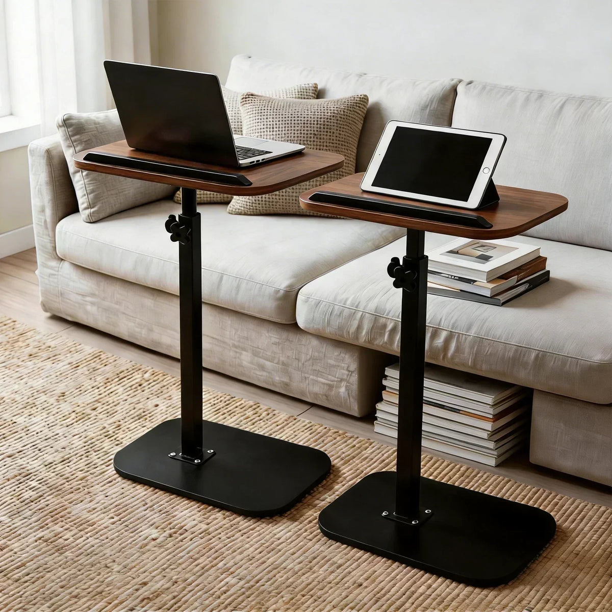Beistelltisch Höhenverstellbar Holz 360° – Flexibler Pflegetisch Laptoptisch Couch
