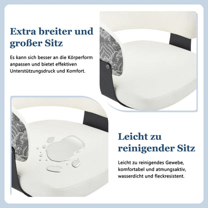 Retro Mid-Century Esszimmerstühle 2er Set Kunstleder – Polstersessel mit Armlehnen Metall