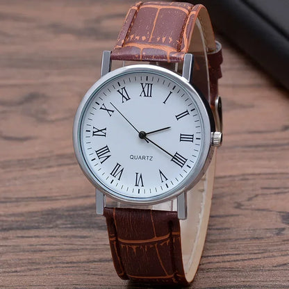 Herren Armbanduhr Schwarz Lederarmband – Minimalistische Analog Quarz Uhr