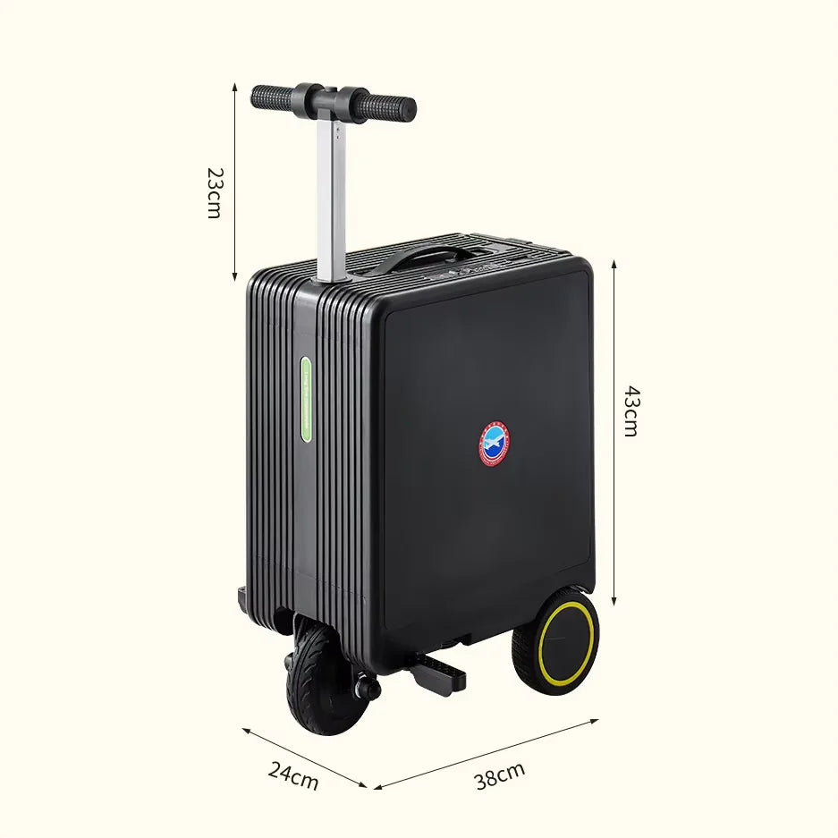 Elektrischer Koffer 20 Zoll Smart Trolley mit TSA Schloss – Motorkoffer fuer Flughafen & Handgepaeck