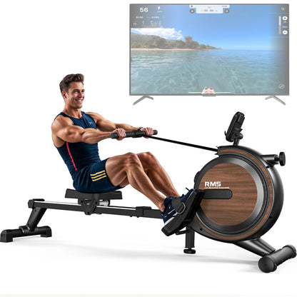 Rudermaschine Magnetbremse Bluetooth – Leises Rudergerät für Zuhause bis 150kg