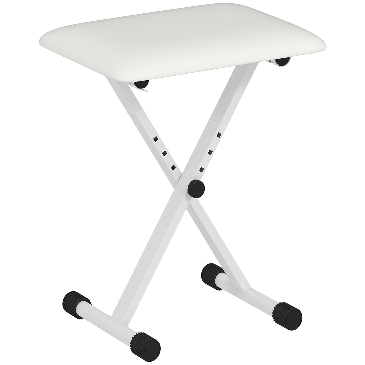 Klavierhocker Höhenverstellbar X-Rahmen 37-47cm – Faltbare Sitzbank Piano Stuhl Schwarz