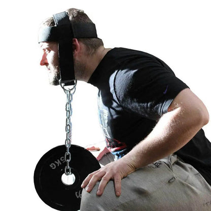 Nackentrainer Kopfgeschirr mit Stahlkette – Robuster Neck Trainer für Krafttraining & MMA