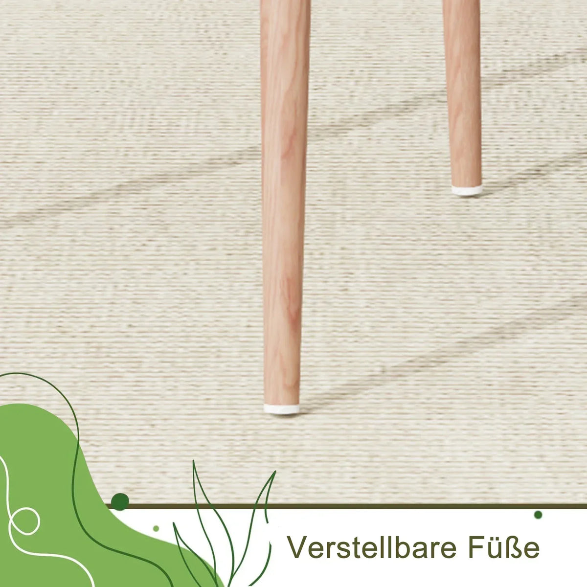 Esszimmerstuhl 2er Set Rattan – Modernes Polsterstuhl Set im Landhausstil mit Metallbeinen bis 150kg