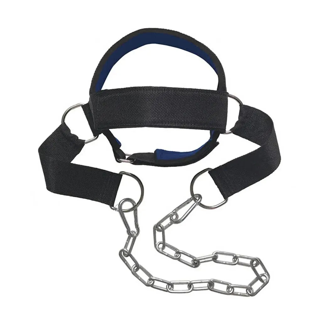 Nackentrainer Kopfgeschirr mit Stahlkette – Robuster Neck Trainer für Krafttraining & MMA