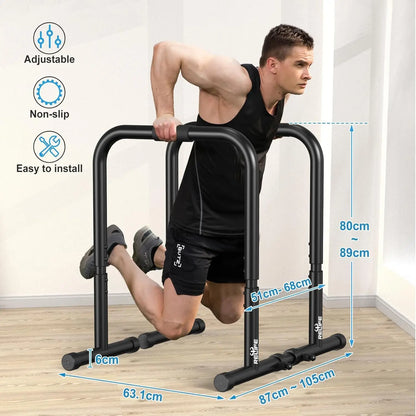 Höhenverstellbare Barrenstation für Calisthenics – Stabile Dips Station aus Stahl bis 180kg