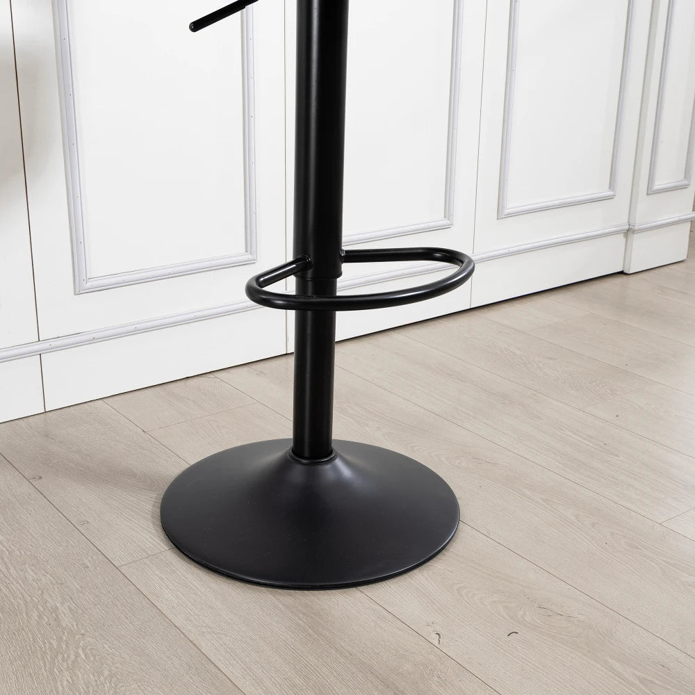 Barhocker 2er Set Formholz Schwarz – Premium Tresenstühle Höhenverstellbar & 360° Drehbar