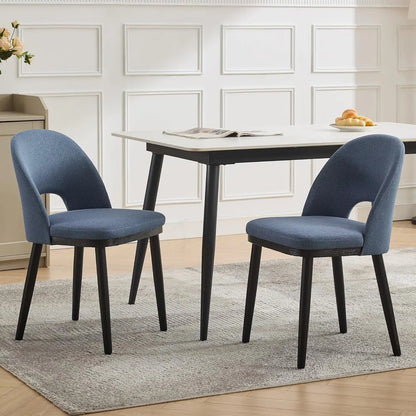 Barhocker 2er Set Beige mit Hoher Rückenlehne – Elegante Gepolsterte Esstischstühle Stoff
