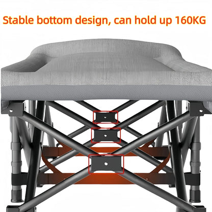 Sonnenliege Klappbar mit Kissen – Robustes Feldbett & Campingliege aus Metall bis 150kg