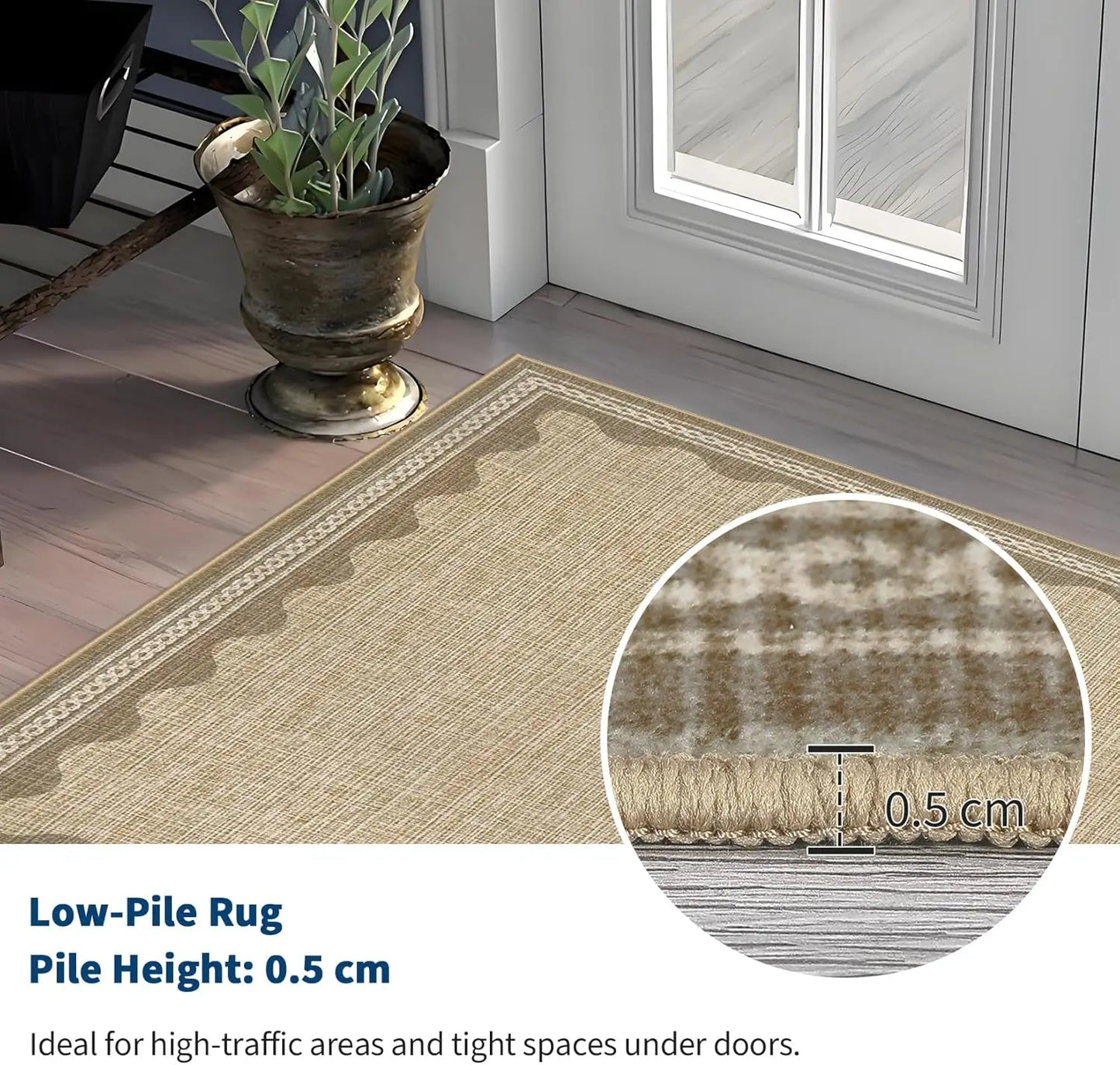 Weicher Teppich Läufer 120x170cm – Pflegeleichter Vorleger für Wohnzimmer & Schlafzimmer
