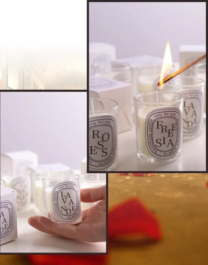 Sojawachs Duftkerze im Mini-Glas mit Deckel 5x6cm – Aromatherapie Kerze für Hochzeiten & Deko