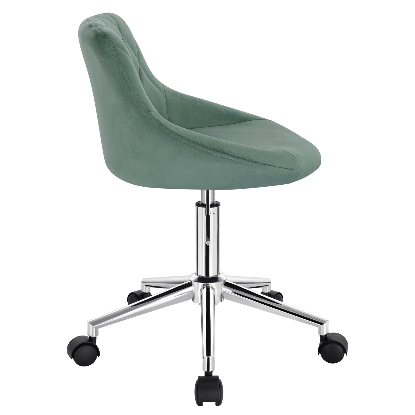 Ergonomischer Bürostuhl Samt Höhenverstellung & Rollen – Moderner Drehstuhl für Home-Office