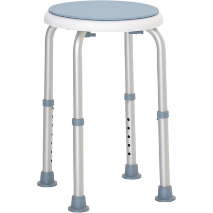 Duschhocker Höhenverstellbar Drehbar 136kg – Ergonomischer Duschstuhl für Senioren